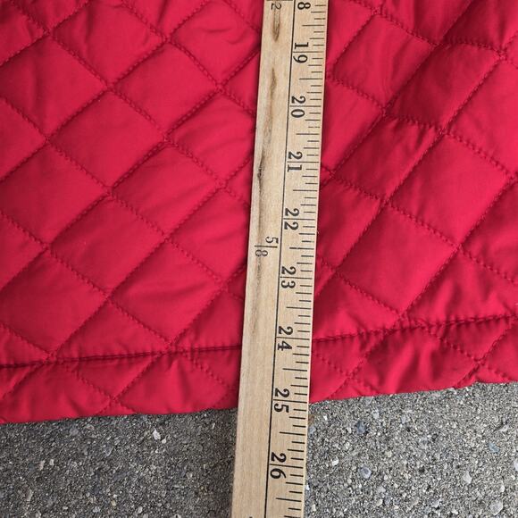 Talbots Woman’s Red Quilted Full Zip Lightweight Jacket Sz 3X Pockets - Picture 8 of 9